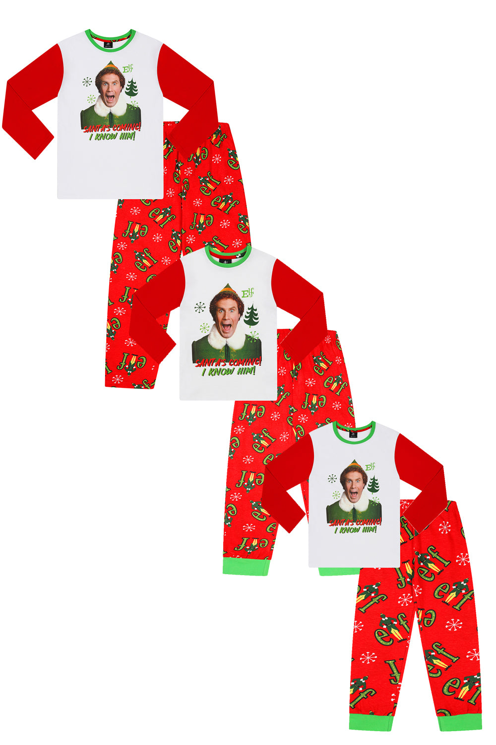 Buddy The Elf Santa's Coming! Matching Family Christmas Pyjamas Mens W