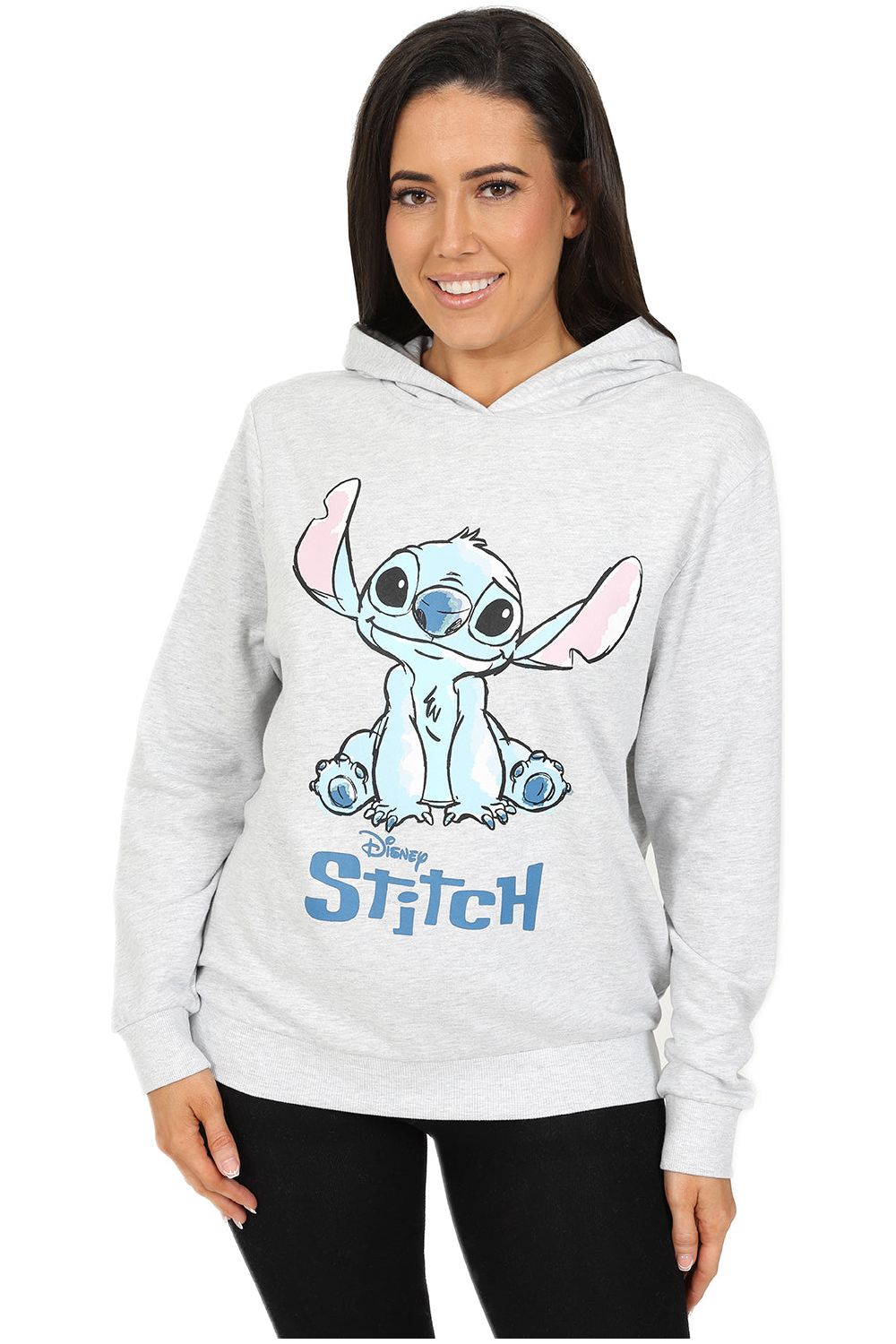 Womens Disney Lilo And Stitch Grey Hoodie