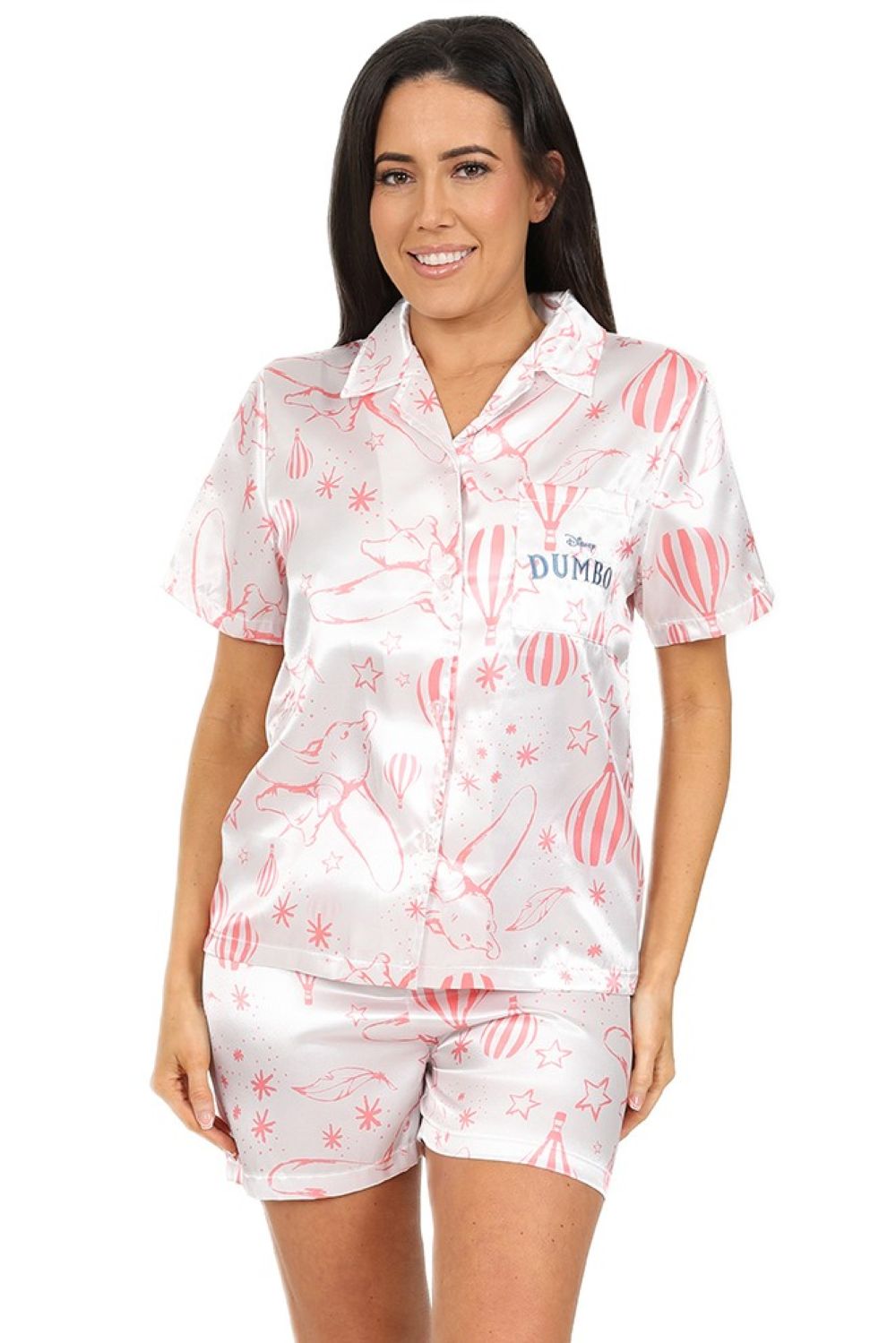 Womens Disney Dumbo Pyjamas Satin Short PJs