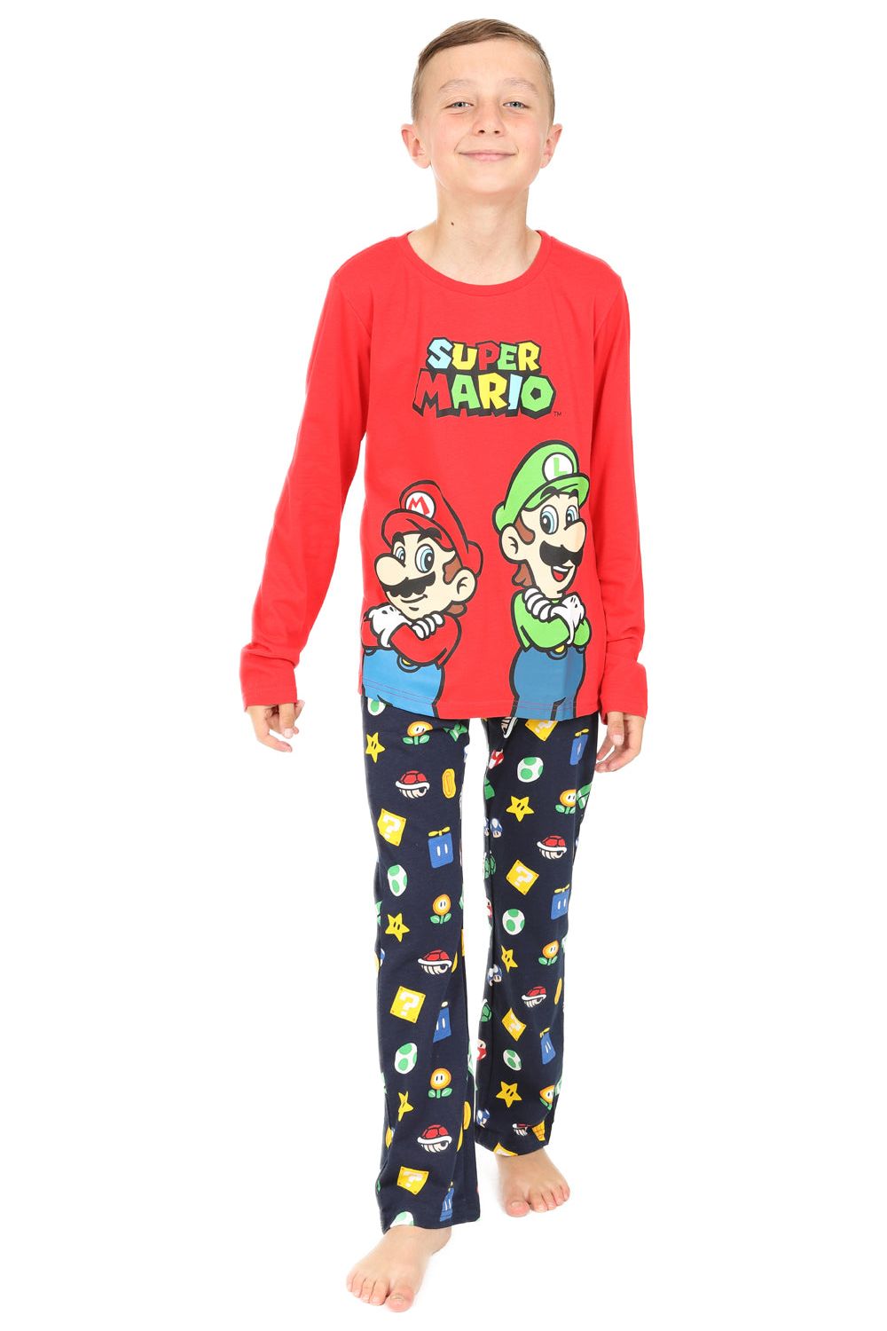 drinken kan zijn Scheur Nintendo Super Mario and Luigi Boys Long Pyjamas,