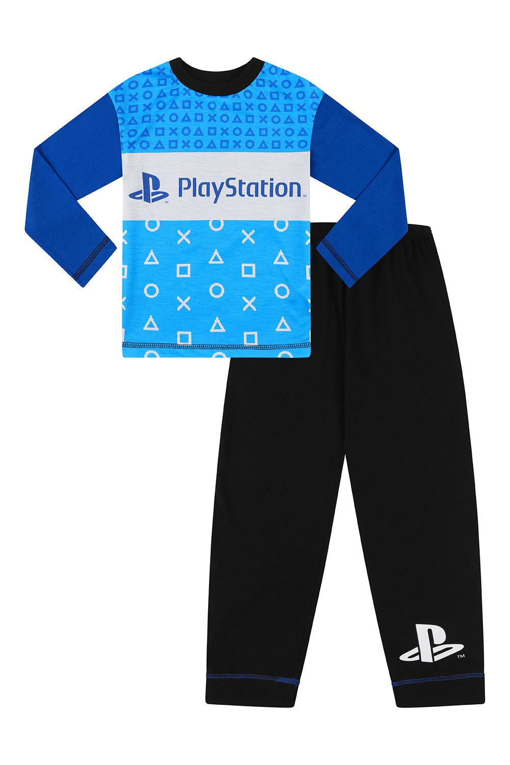 Official Sony PlayStation Gaming Long Pyjamas Blue Gift Kids Pjs