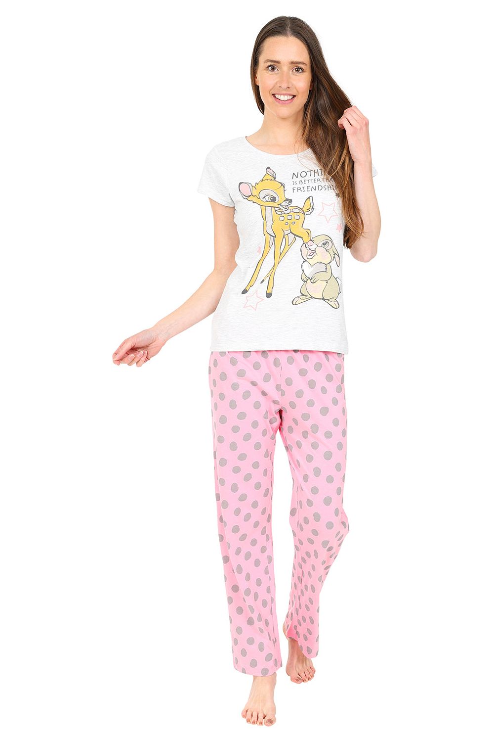 Pink Character Pajamas For Adults Womens Disney Bambi 'Nothing Is