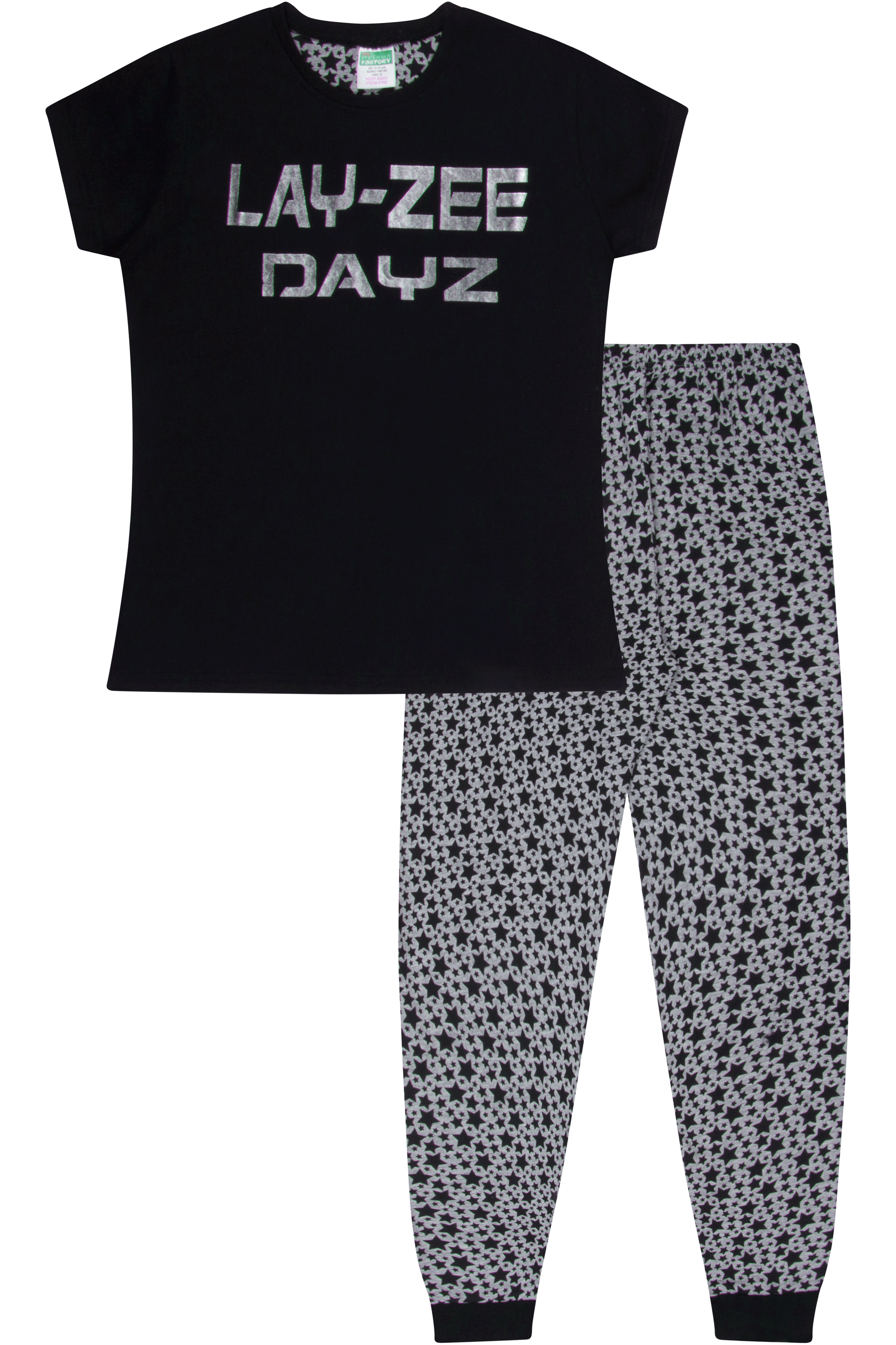 Girls Lay-zee Dayz Long Pyjamas 11-12 years