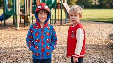 Boys wearing Marvel Spiderman Hoodies