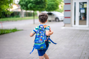 Boy wearing a backpack