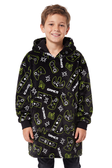 Boys Gamer Fully Lined Oversized Fleece Hoodie