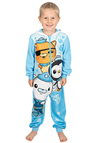 Octonauts Fleece Blue Fleece Hooded Sleepsuit
