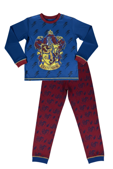 Boys Harry Potter Gryffindor Navy Long Pyjamas