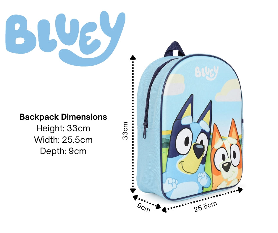 Sac à Dos 3D Bluey 34 CM - Bleu - Safta