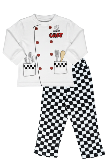 Kids Junior Chef Fancy Dress Long Pyjamas