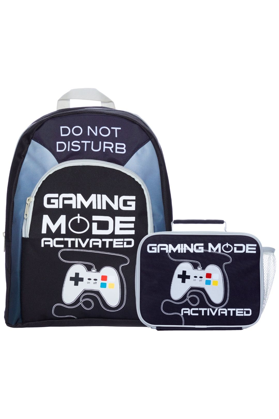 Gaming Mode School Bag And Lunch bag 2 Piece, Kids Boys Gamer Backpack