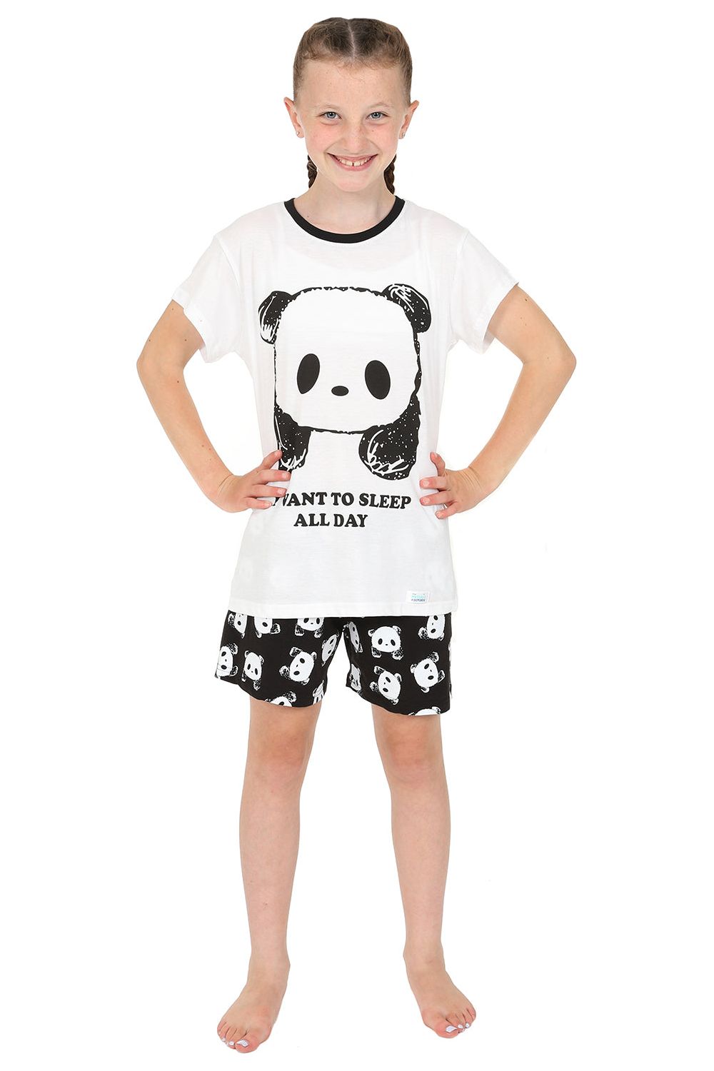 I want to Sleep all Day Panda short Pyjamas