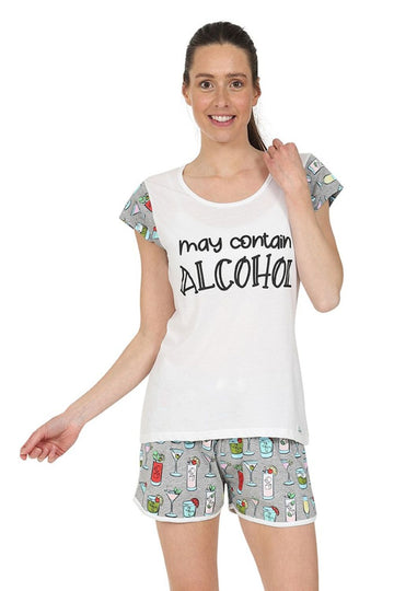 Women's Cheeky May Contain Alcohol Short Pyjamas