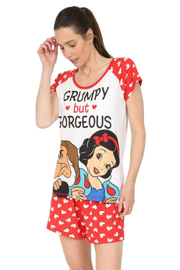Women's Snow White 'Grumpy But Gorgeous' Short Pyjamas