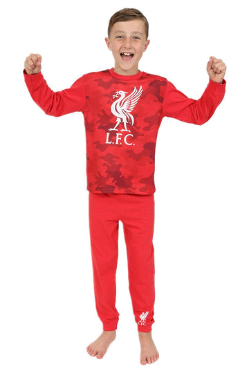 Boys Liverpool F.C Red Camouflage Long LFC Pyjamas