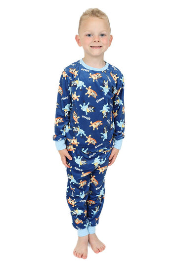BLUEY Boys Luxury Fleece Long Pyjama Set