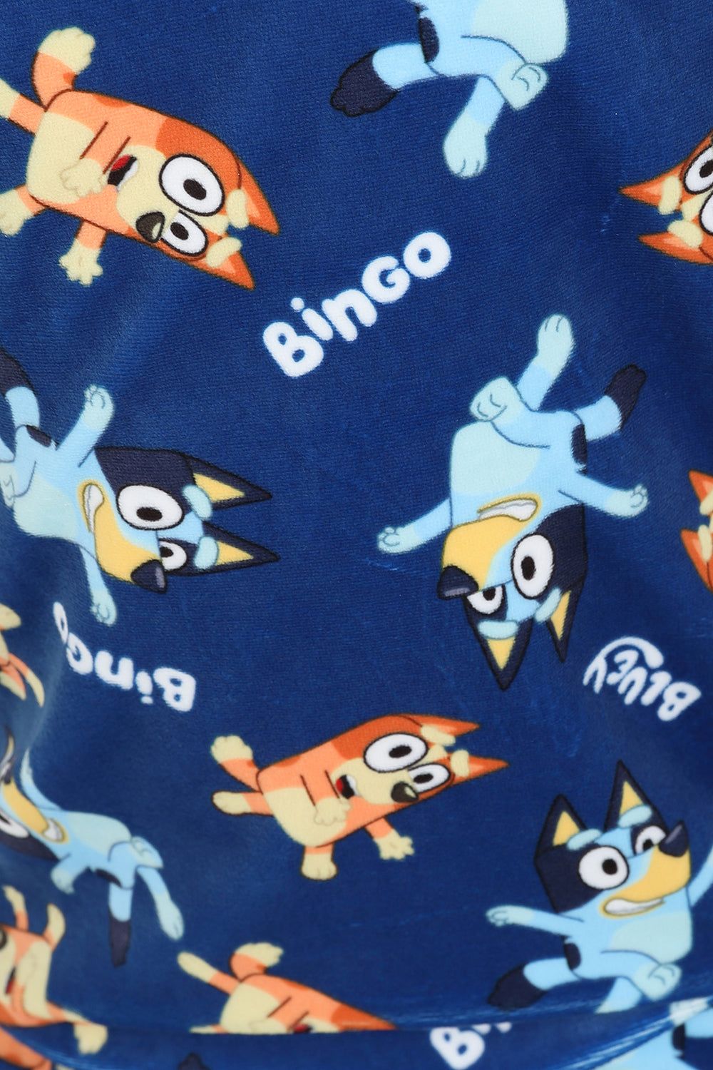 Boys Bluey Pyjamas Blue Luxury Fleece Long PJs