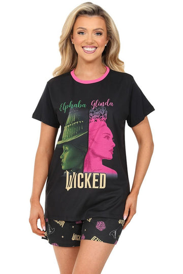 Women's Official Wicked Elphaba & Glinda Short Pyjamas