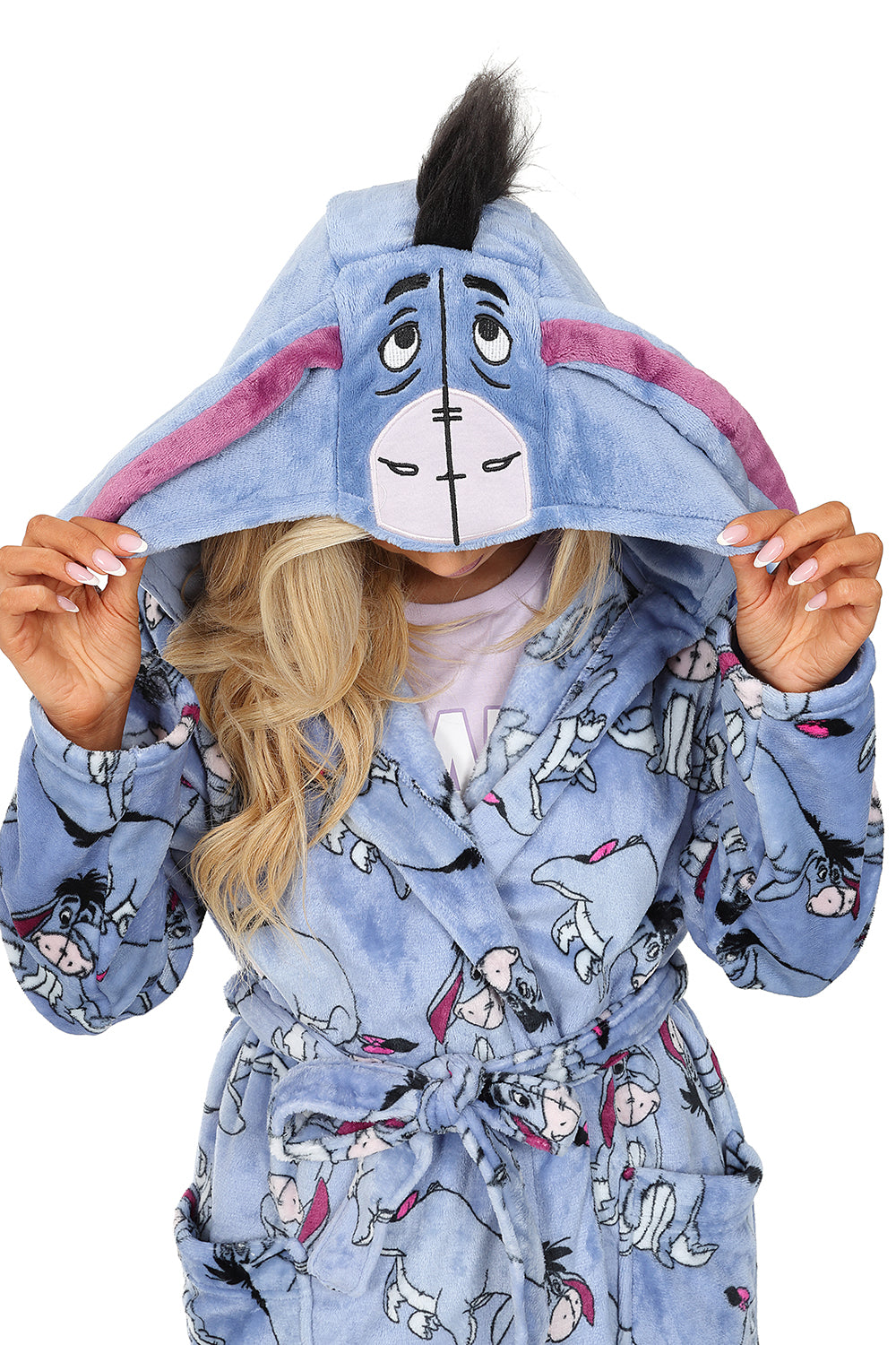 disney dressing gown ladies Women's Disney Winnie The Pooh Grey Dressing Gown