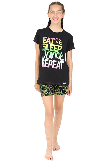 Girls Eat Sleep Dance Short Pyjamas