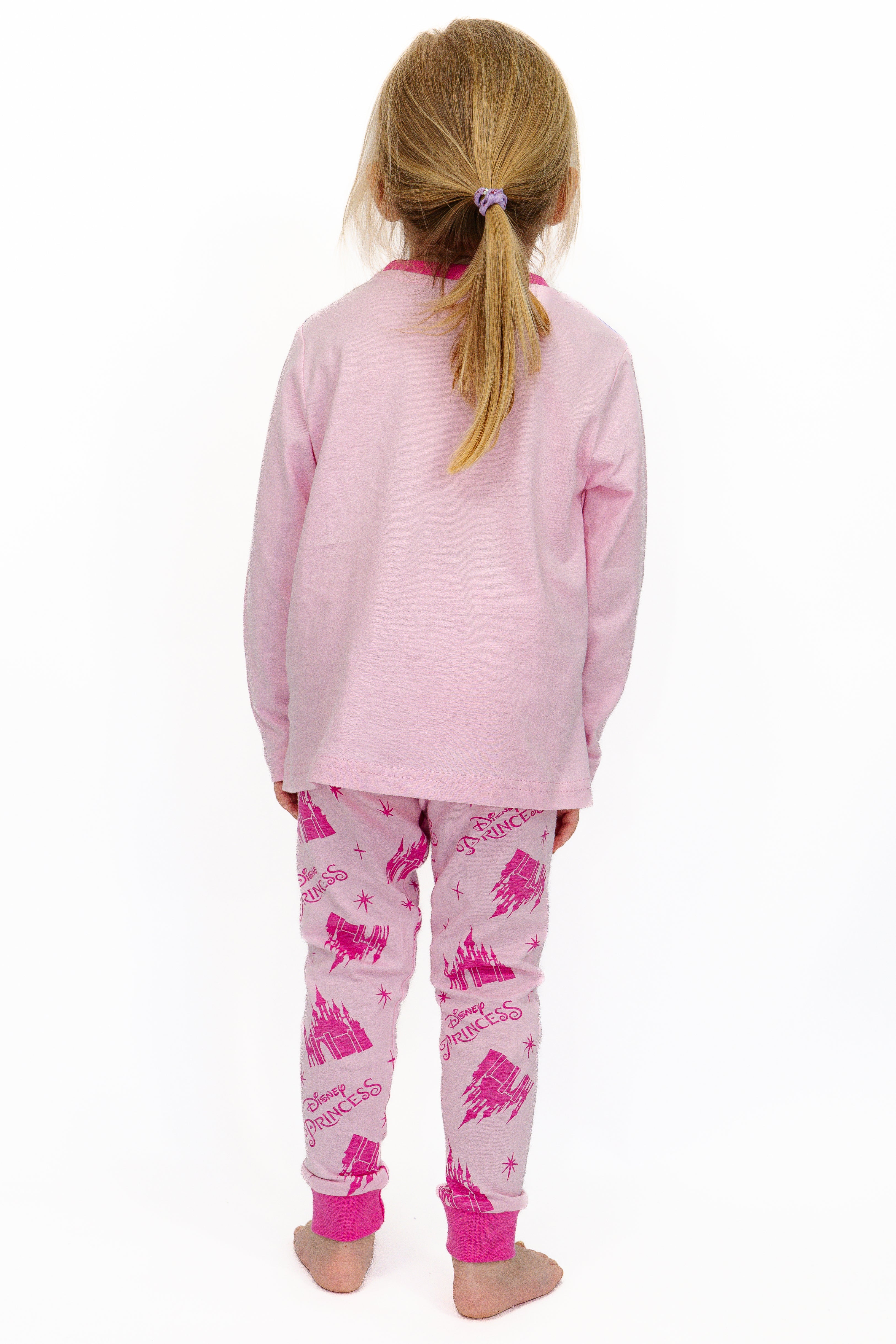 Girls Disney Princess 'I Belong In A Castle' Pyjamas Pink Long PJs