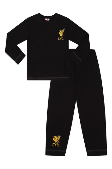 Men's Liverpool F.C Black Gold LFC Long Pyjamas