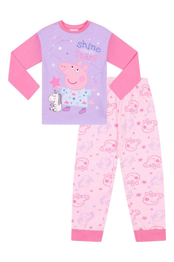 Girls Peppa Pig Shine Like The Stars Long Pyjamas
