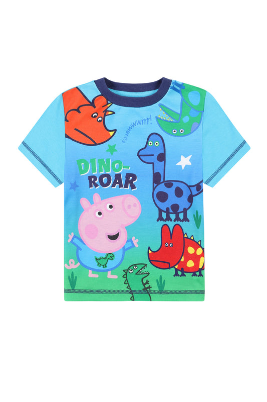 Boys George Pig Dino Roar Short Pyjamas w21