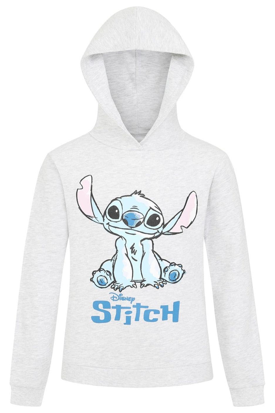 Girls Lilo And Stitch Cotton Grey Hoodie