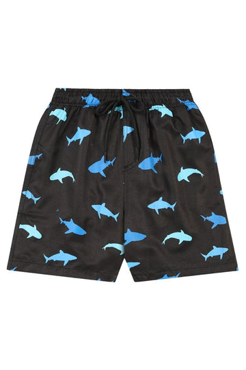 Boys Shark Swimming Trunks, Swim Shorts with All Over Print