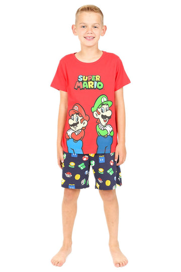 Nintendo Super Mario and Luigi Boys Short Pyjamas