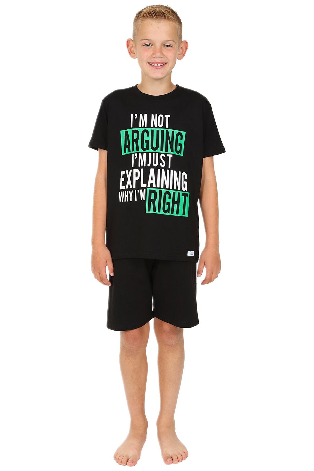 Boys I'm Not Arguing I'm Just Explaining Why I'm Right Pyjamas Black a