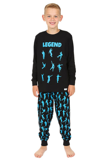 Legend Emote Dance Gaming Blue Long Pyjamas