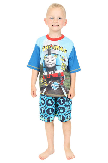 Boys Thomas The Tank Engine Short Blue Pyjamas