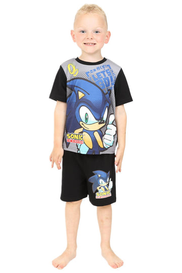 Sonic The Hedgehog Boys Let's Go Short Grey Pyjama Set