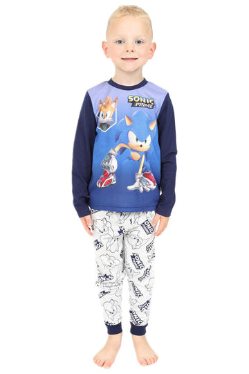 Sonic The Hedgehog Prime Boys Long Pyjama Set W23