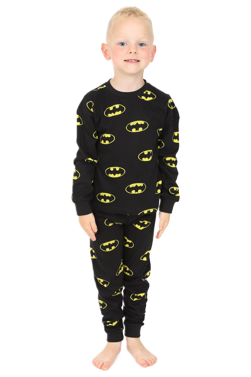 Boys Official Batman AOP Logo Long Pyjamas