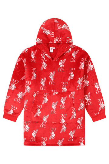 Liverpool Football Club Men's Fully Lined Luxury Fleece Hoodie Red W23