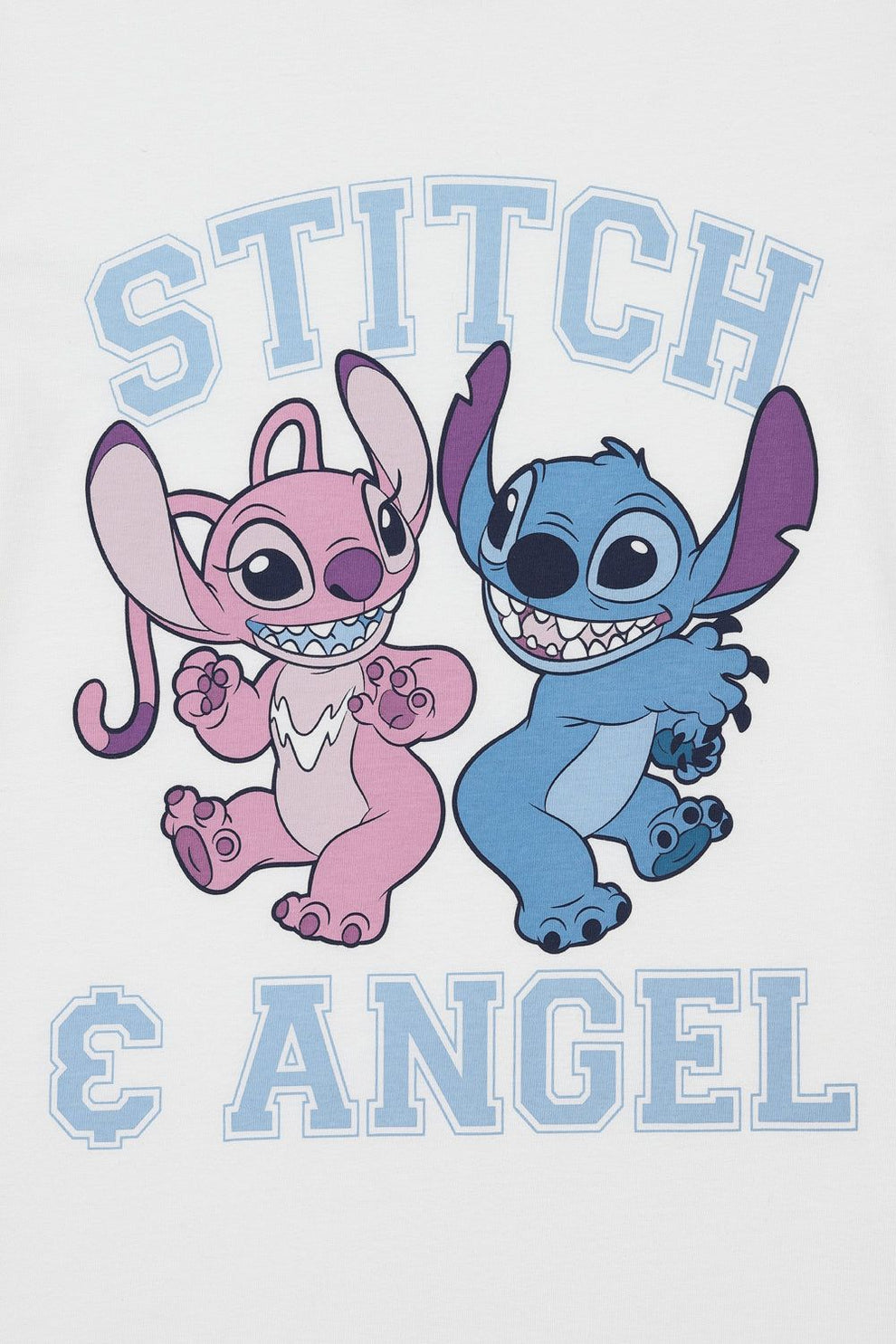 Girls Disney Lilo And Stitch Angel Pyjamas Pink and White Long PJs