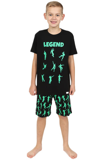Legend Emote Dance Gaming Green Short Pyjamas