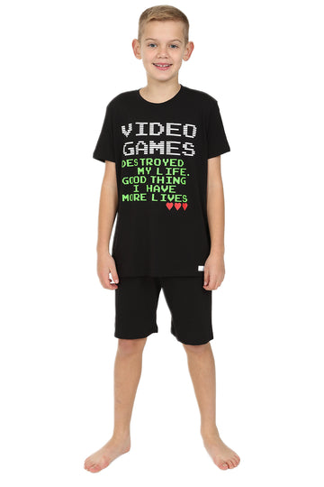 Boys Video Games Short Pyjamas
