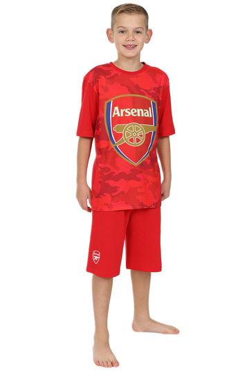 Boys Arsenal FC Red Camouflage Short Pyjamas