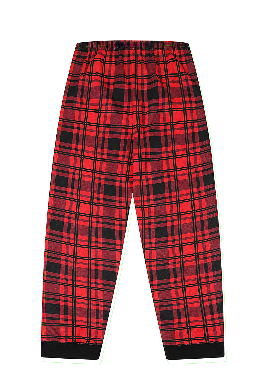 Boys Red Check Woven Long Pyjamas