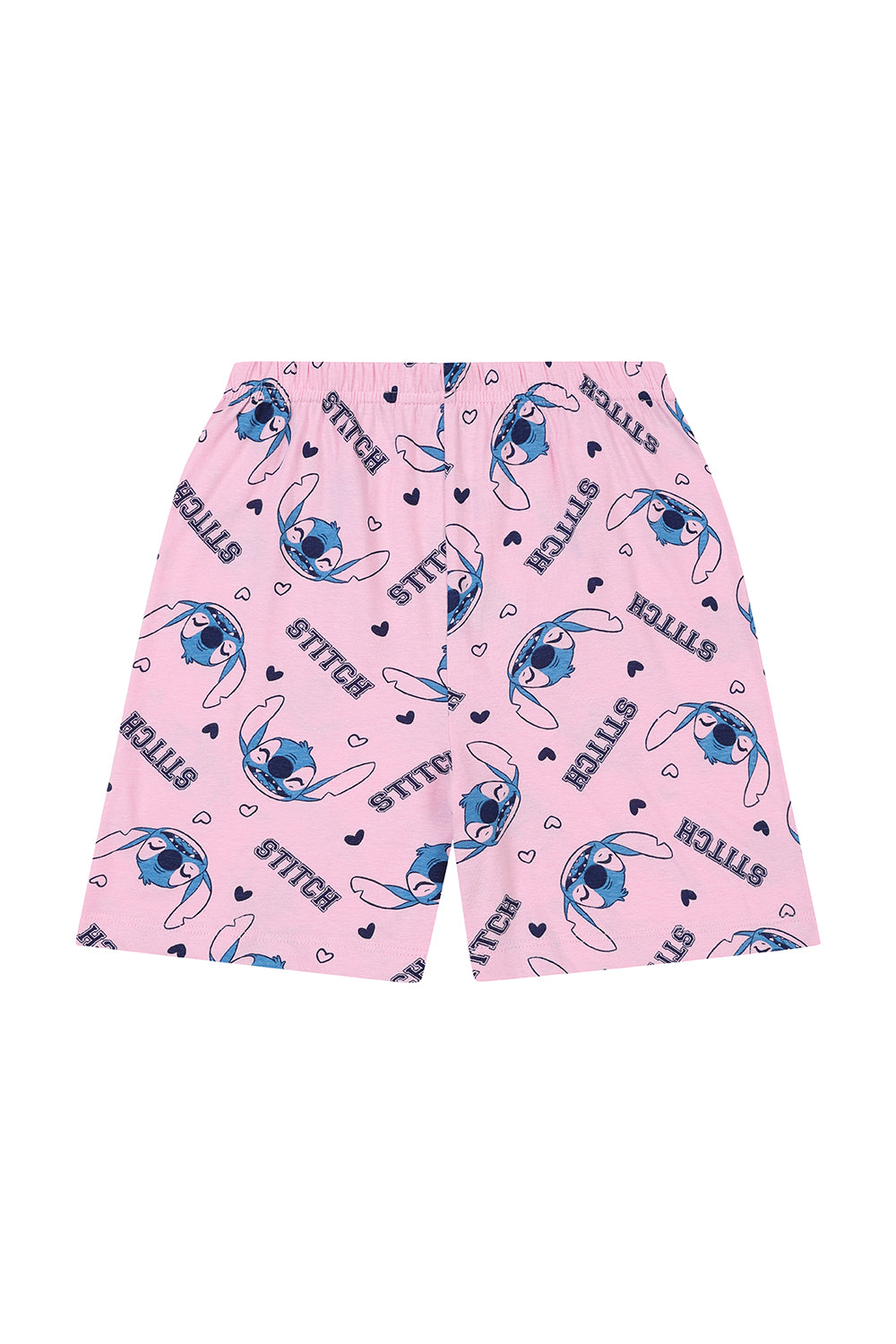 Pyjamas College Girls Disney Stitch and Angel College White Short Pyjama