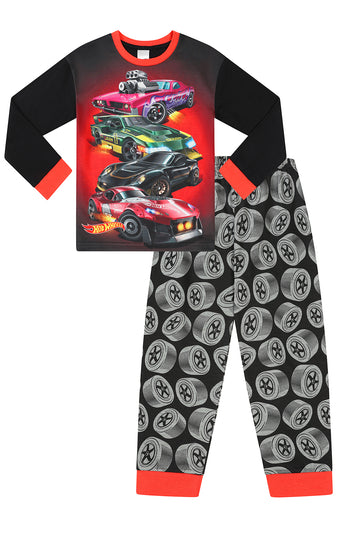 Hot Wheels Boys Red Black Long Pyjamas