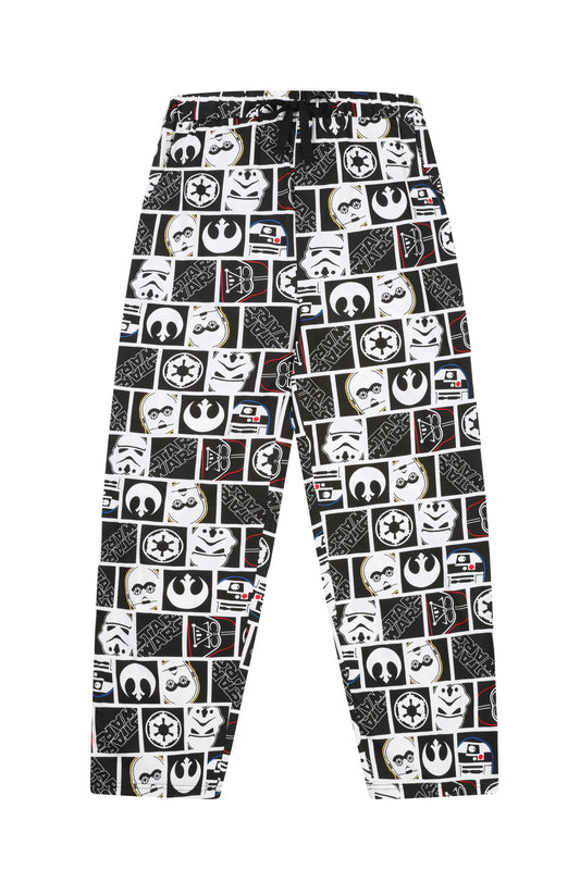 Mens Disney Star Wars Black And White Lounge Pants