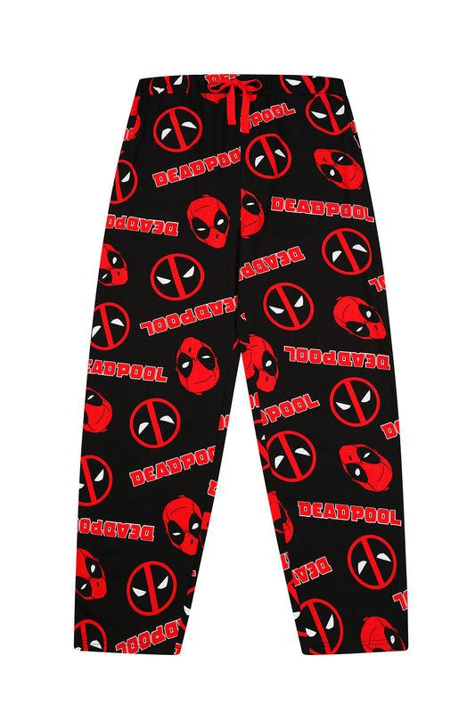 Marvel Mens Deadpool Lounge Pants Cotton Pyjama Bottoms