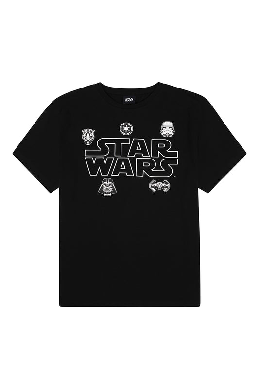 Men's Star Wars Long Black And White Pyjama Set
