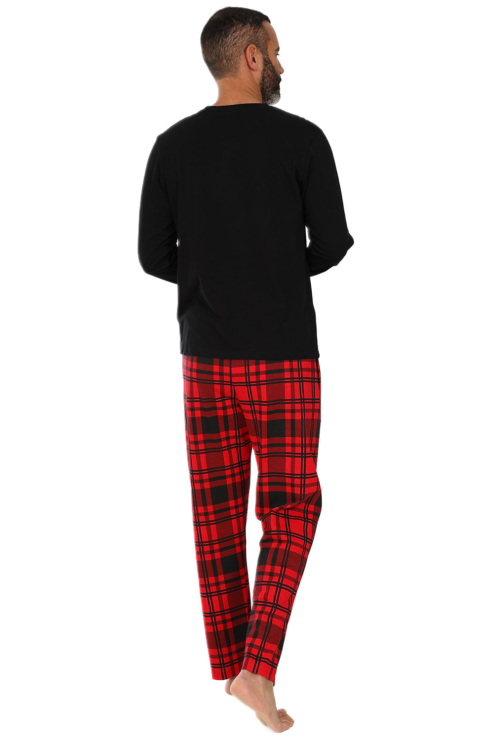 Flannel Pajamas Black And Red Pyjamas Pajama Set Black And Red Pj