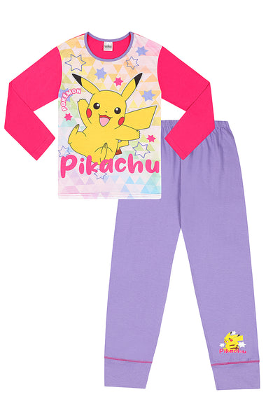 Girls Pokemon Pikachu Pyjamas Long PJs